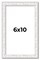 Photo Size Textured White Picture Frame - UV Acrylic, Foam Board Backing, Hanging Hardware